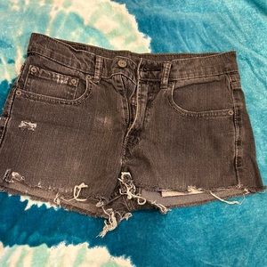 Black Jean Shorts